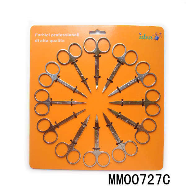 12PCS COSMETIC SCISSORS TC