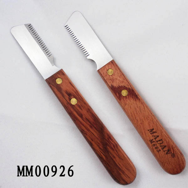 SS PET COMB with WOODEN Handle