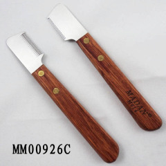 SS PET COMB with WOODEN Handle style 3