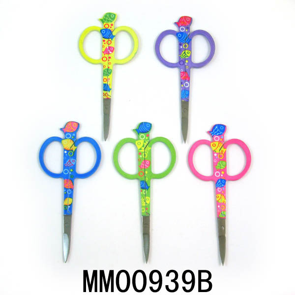BEAUTY SCISSORS with FISH DESIGN DRAPE COATING Handle