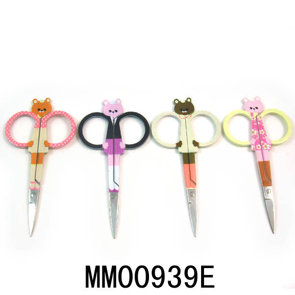 BEAUTY SCISSORS with GIRL BEAR DESIGN DRAPE COATING Handle