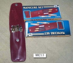 MANICURE SET IN LEATHER BAG