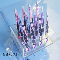 EYEBROW TWEEZER 12PCS IN DISPLAY ACRYLIC RACK style 4