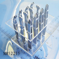 EYEBROW TWEEZER 12PCS IN DISPLAY ACRYLIC RACK