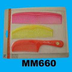 SET of 3 PLASTIC COMB