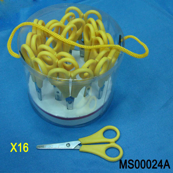 16PCS STUDENT RULE SCISSORS PVC