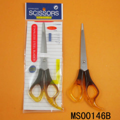7in SCISSORS DOUBLE COLOUR Handle IN POLYBAG