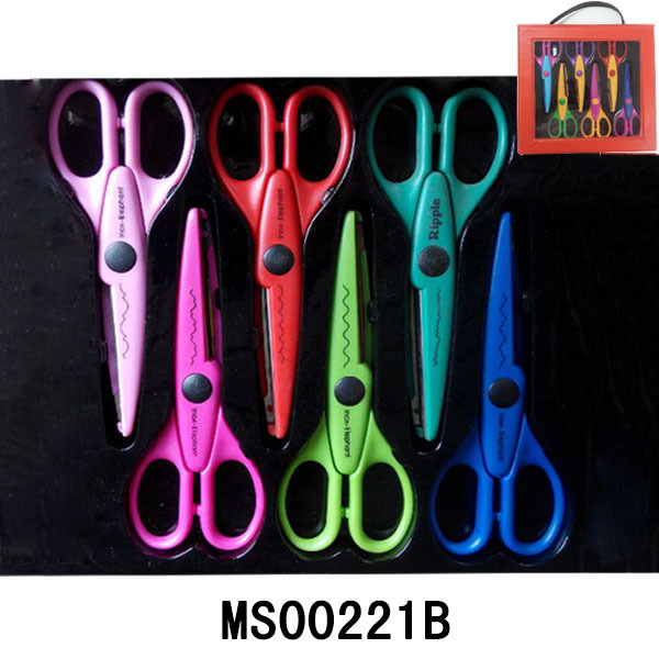 6PCS 6.5in CRAFTS SCISSORS in Window Box