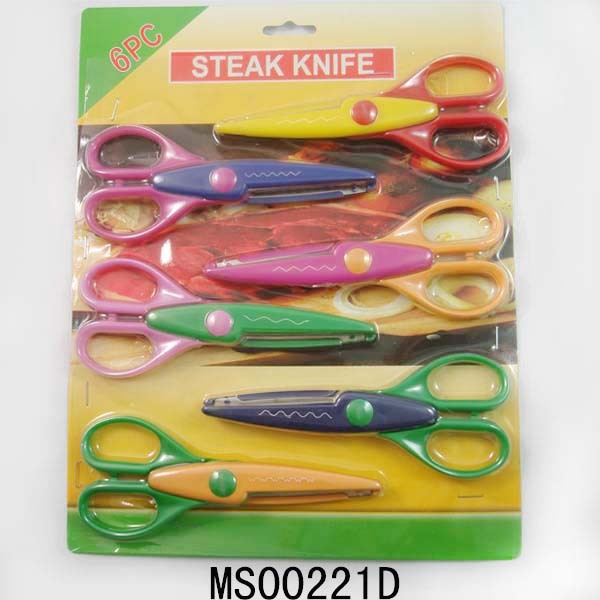 6in 6PCS CRAFT SCISSORS FOR CHILDEN