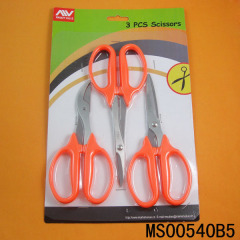 3PCS SS HOME SCISSOR PLASTIC HandleGARDEN SEWING KITCHEN