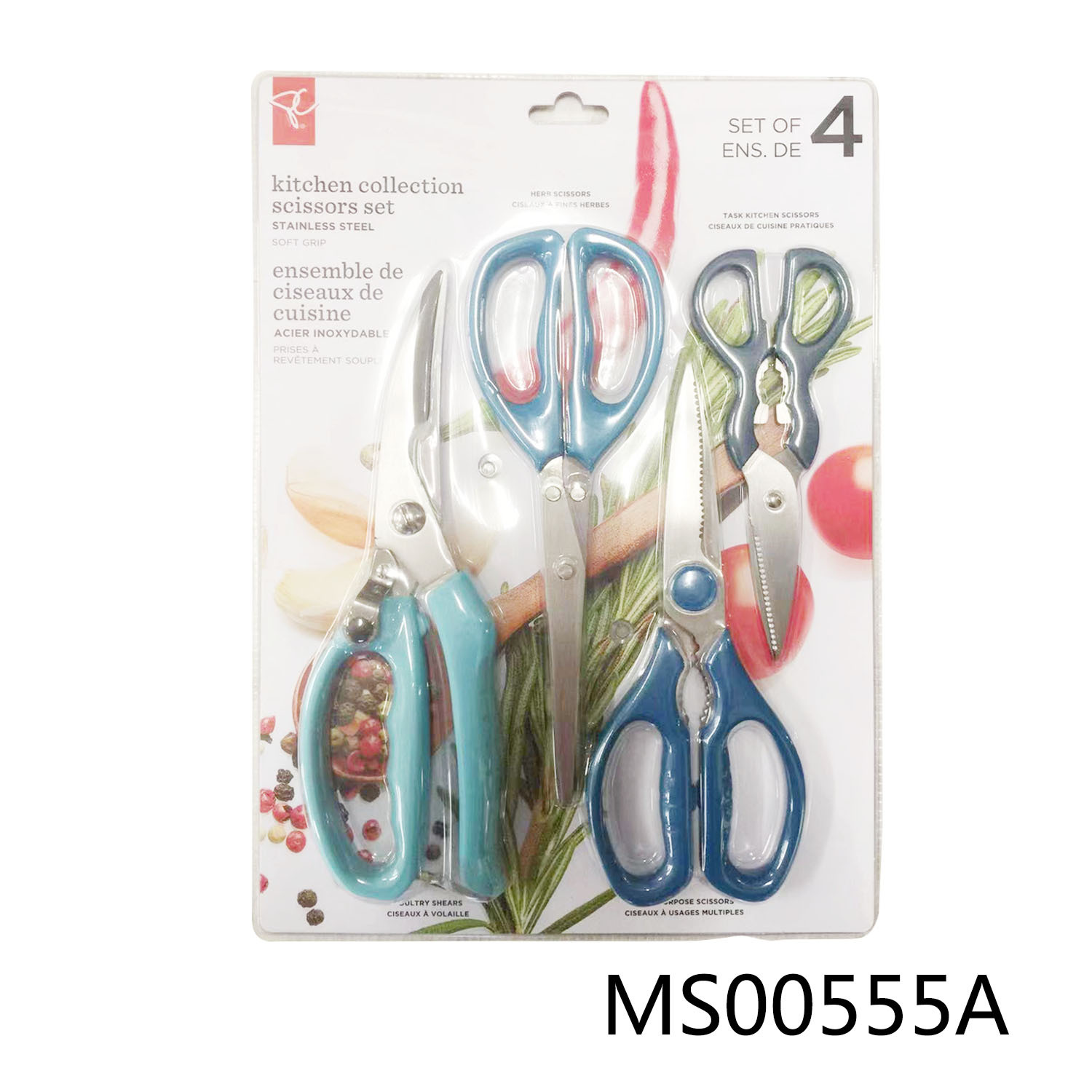 SETS OF 4PCS KITCHEN SCISSORS