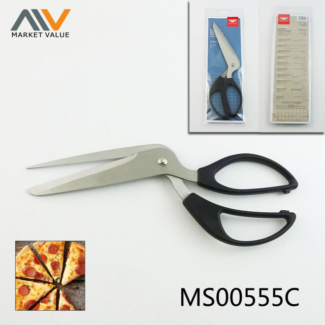 10in SS DIVISIBLE PIZZA SCISSORS IC in PVC BAG