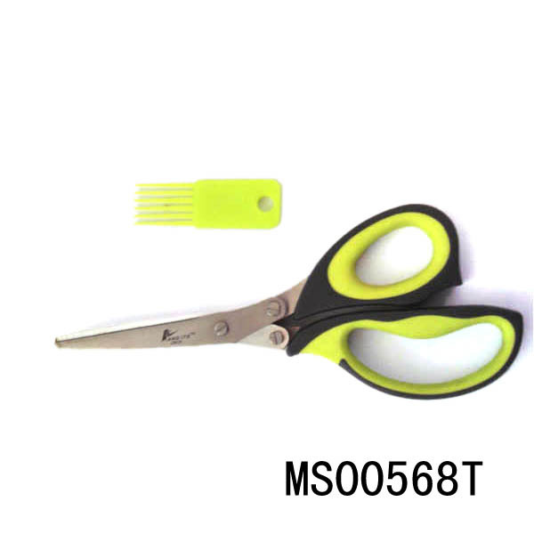 5BLADES HERB SCISSORS with RUBBER Handle