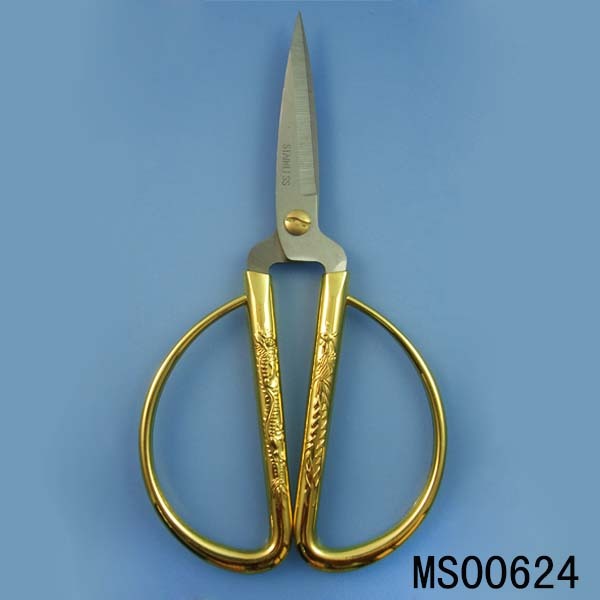 6in SS CHROME PLATED GOLDEN SCISSORS