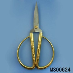 6in SS CHROME PLATED GOLDEN SCISSORS