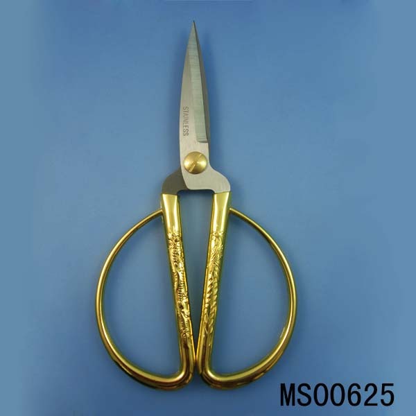 6.5in SS CHROME PLATED GOLDEN SCISSORS