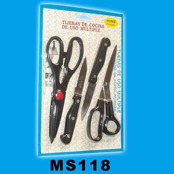 2PCS 9110 with 8in SCISSORS with 2PCS PARING KNIFE