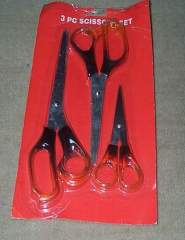 3PCS SCISSORS TRANSPRENT Handle