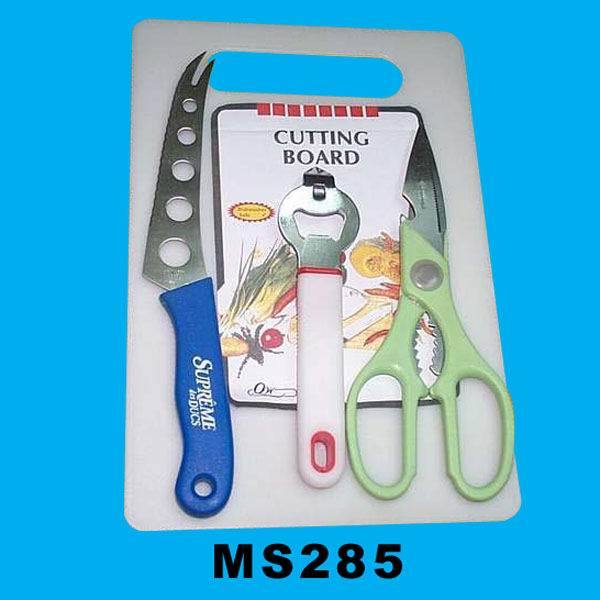 SCISSORS with OPENER with KNIFE with CUTTING BOARD