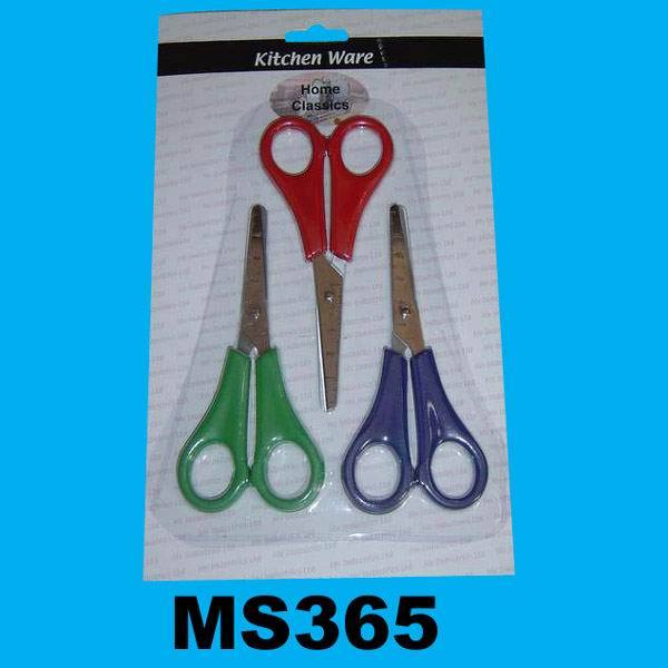 3PCS RULE SCISSORS THREE COLOUR