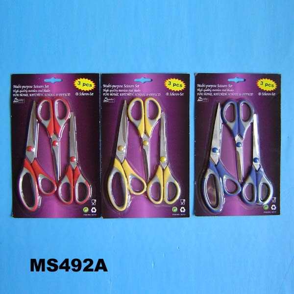 3PCS SCISSORS SOFT GRIP