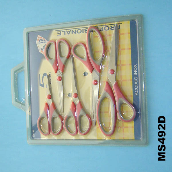 5PCS SCISSORS SOFT GRIP