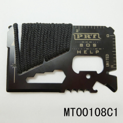 13-in-1 SS CAMP CREDIT CARD SURVIVAL MULTI POCKET TOOL