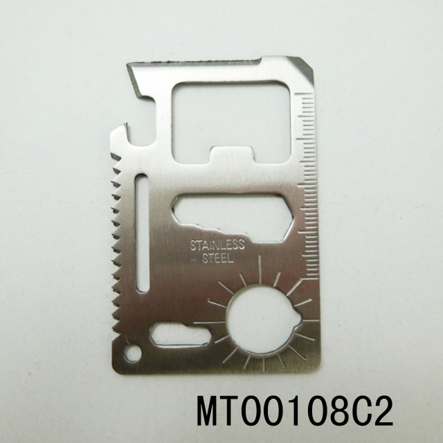 11-in-1 SS CAMP CREDIT CARD SURVIVAL MULTI POCKET TOOL