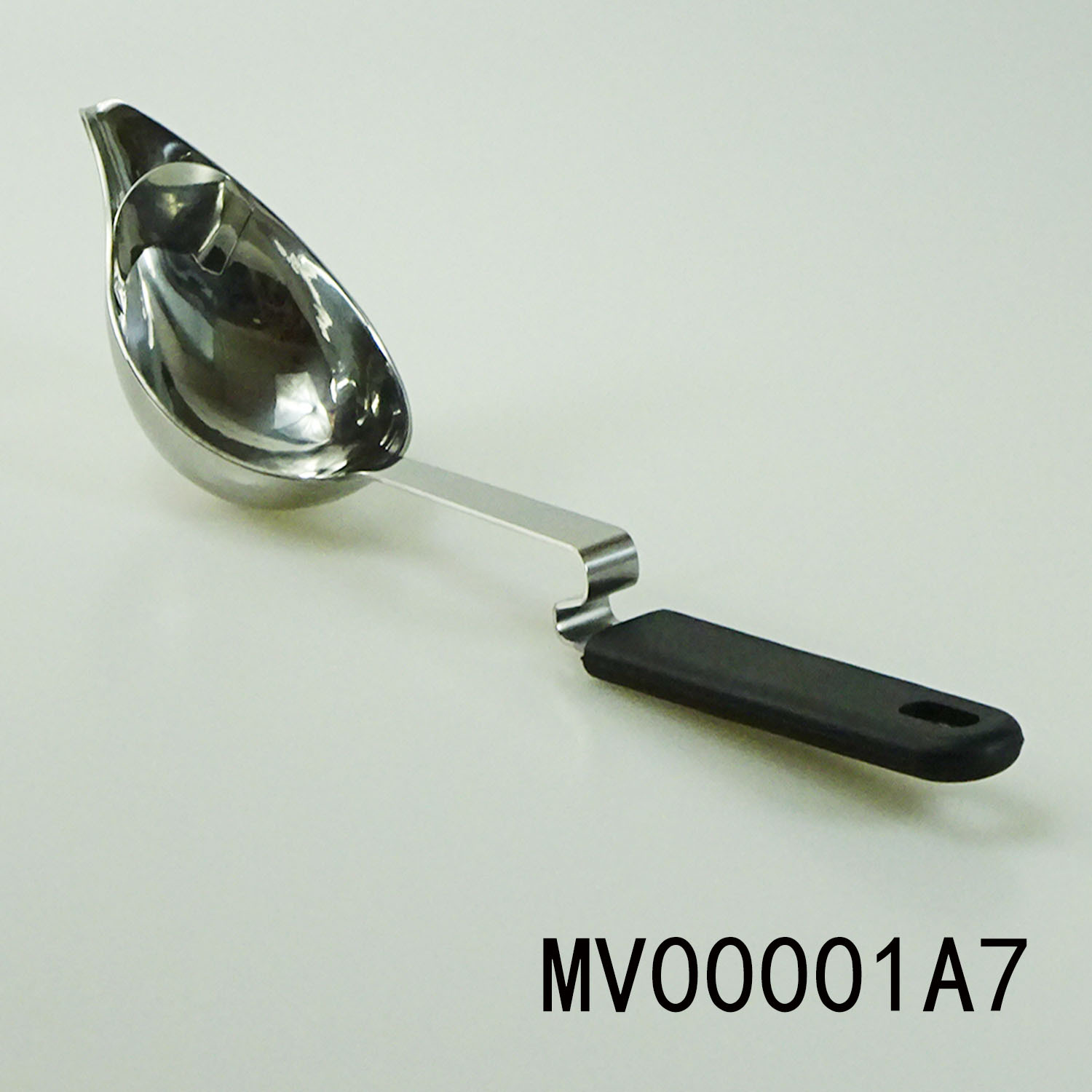 SILICONE Handle SS SPOON with DISCHARGE SPOUT