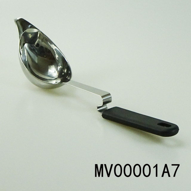 SILICONE Handle SS SPOON with DISCHARGE SPOUT