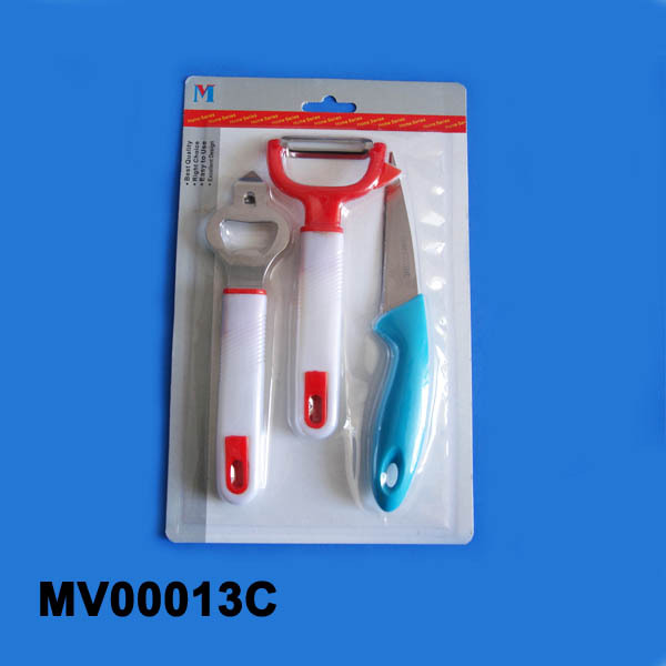 CAN OPENER PEELER KNIFE 3PCS KITCHEN TOOL