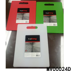 PLASTIC PREP CUTTING BOARD with STICKER GREEN WHITE and RED ASST in DISPLAY BOX
