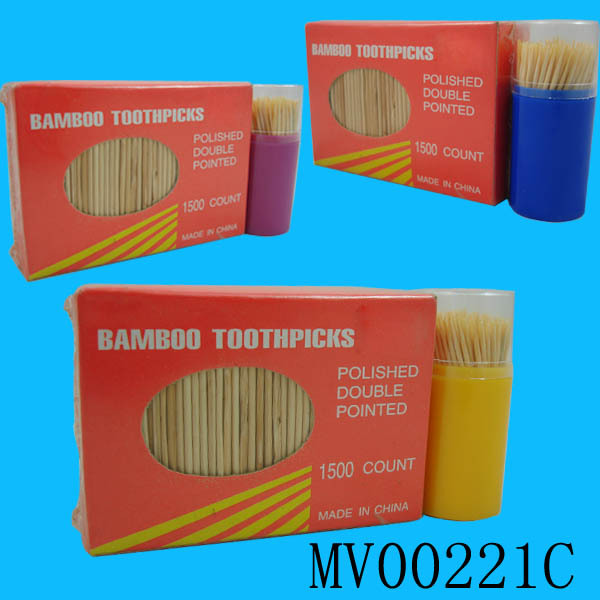 SET of TOOTHPICK 1500PCS in BOX and 150PCS IN TUBE CAN SHRINK