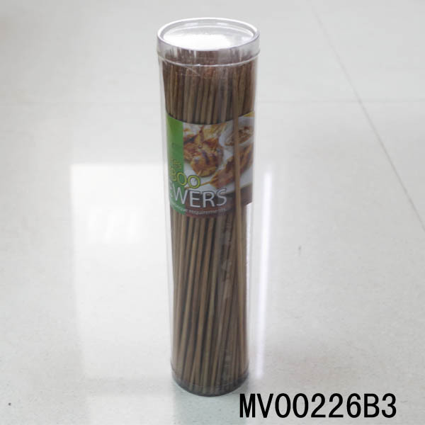 10in 200PCS CARBONIZE BAMBOO SKEWER PVC BOX