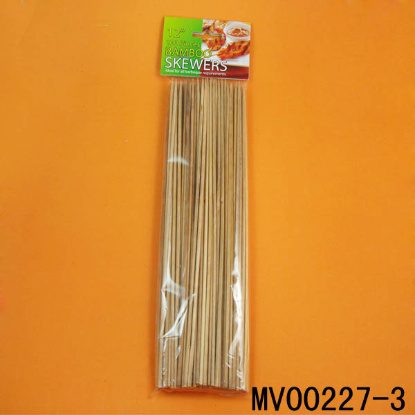 12in 100PCS CARBONIZE BAMBOO SKEWER IN BAG