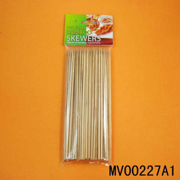 8in CARBONIZE BAMBOO B.B.Q.SKEWERS