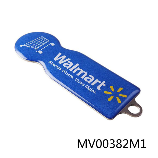 metal SHIPPING CAR KEY with TOKEN FUNCTION CHROME PLATED style 2