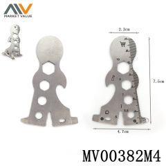 SS Shopping Car Key with Token with Tools in polybag style 2