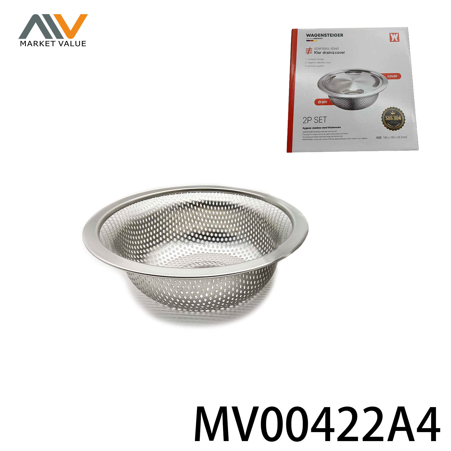 304 SS Sink Strainer without Cover