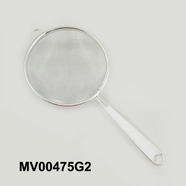 SS MESH STRAINER with PLASTIC Handle TAG style 2