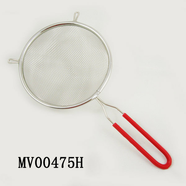 SS MESH STRAINER with SILICONE Handle TAG