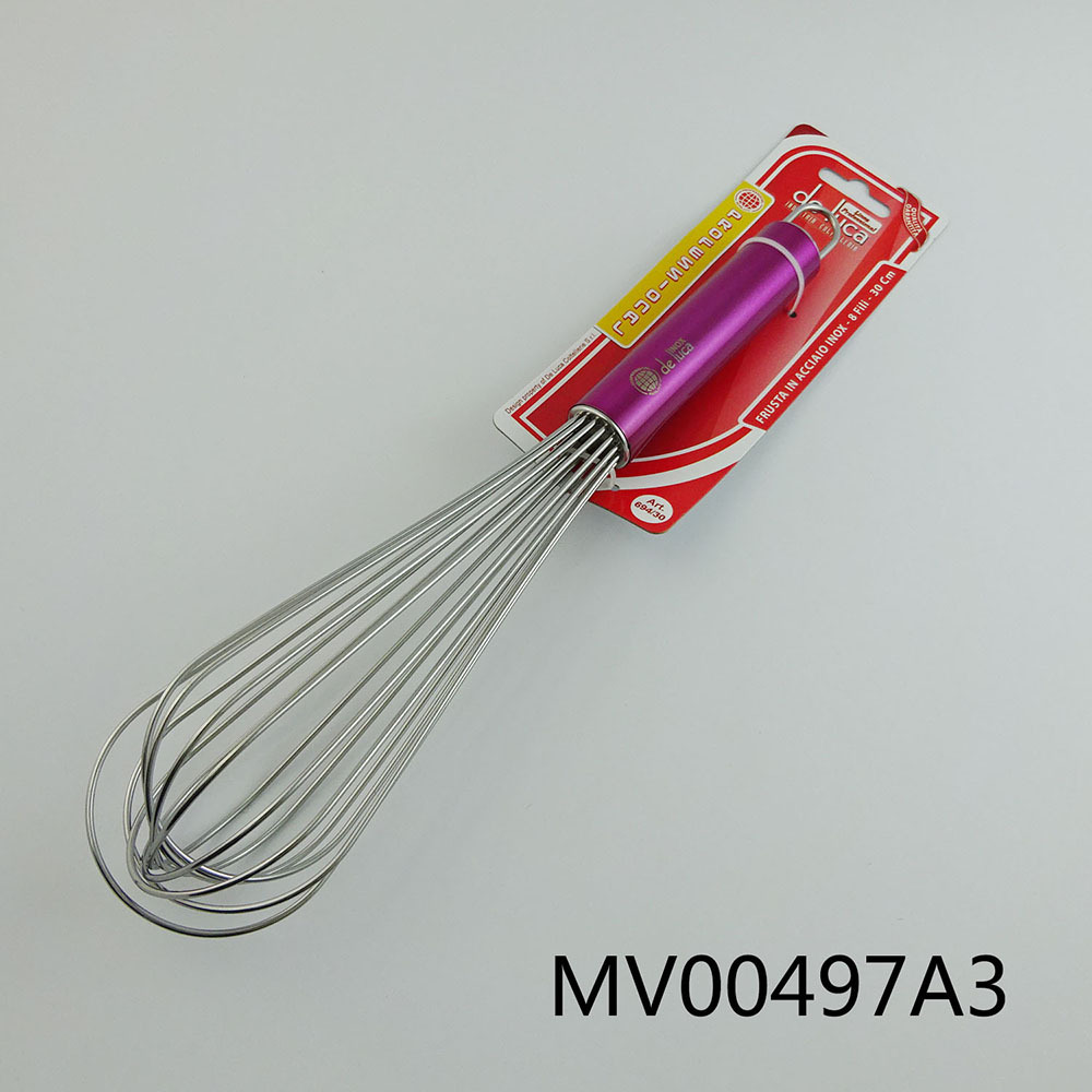 12in STAINLESS STEEL EGG WHISK with 8 LINES TC