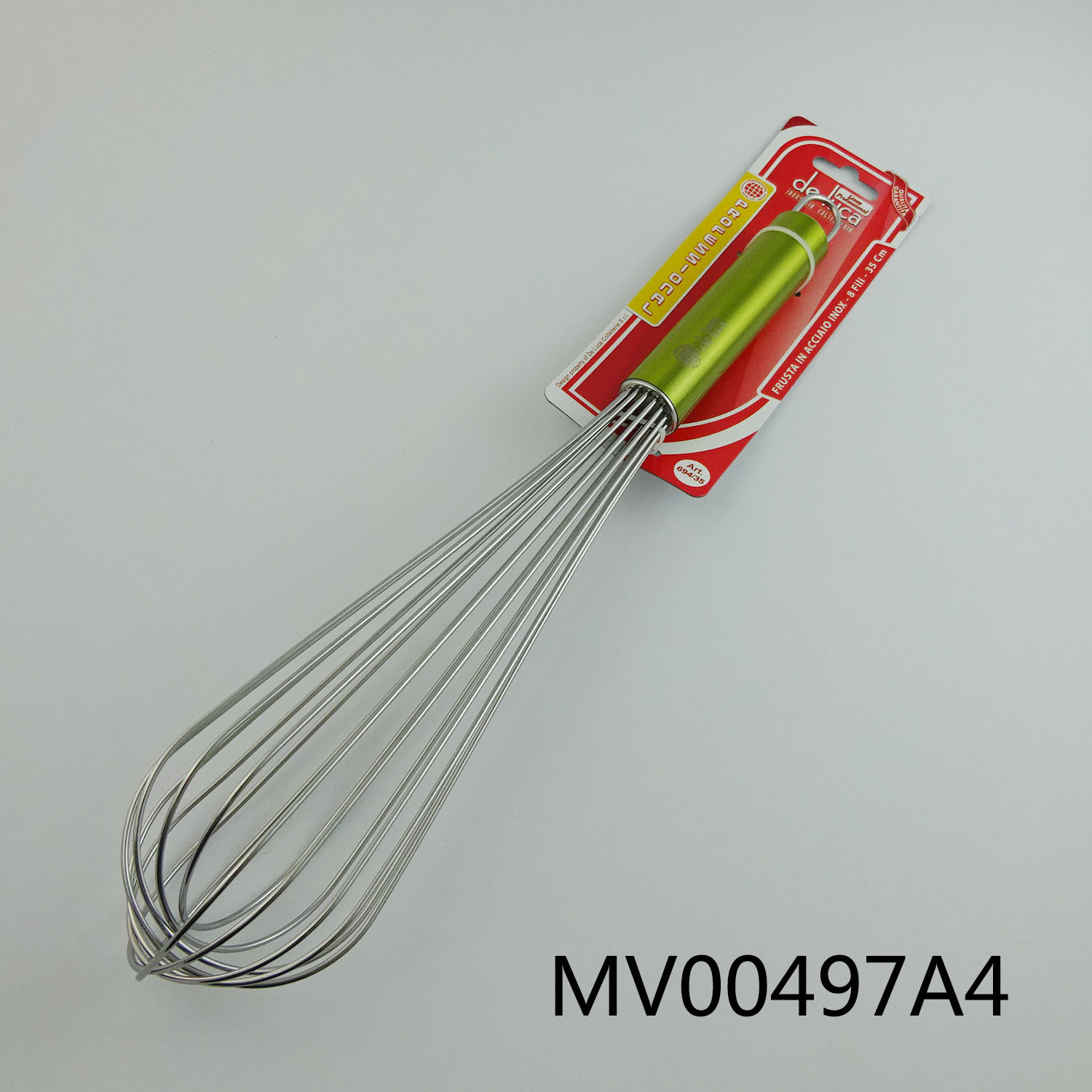 14in STAINLESS STEEL EGG WHISK with 8 LINES TC