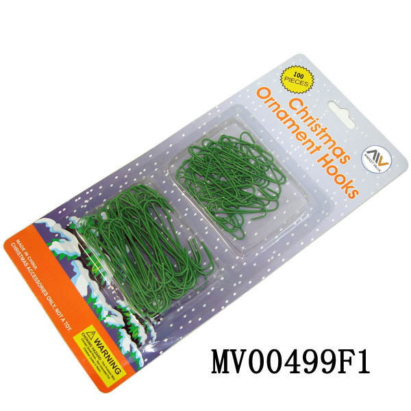 100PCS CHRISTMAS TREE ORNAMENT HANGER PE COATED