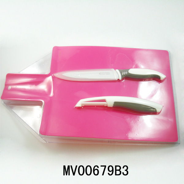 NEW PP FLODING PLASTIC CUTTING BOARD and 5in KNIFE and CERAMIC KNIFE
