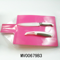 NEW PP FLODING PLASTIC CUTTING BOARD and 5in KNIFE and CERAMIC KNIFE