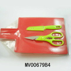 PLASTIC FOLDING CUTTING BOARD with KNIFE with SCISSORS DC