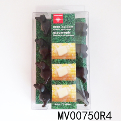 8PCS CORN FORK SET with DOG SHAPED RESIN Handle in PVC BOX