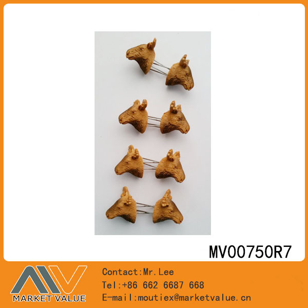 8PCS CORN FORK SET with GOAT SHAPED RESIN Handle