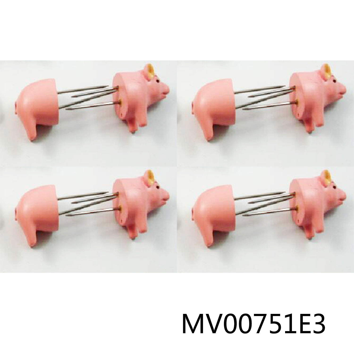 8PCS CORN FORK SET with PIG SHAPED RESIN Handle style 2